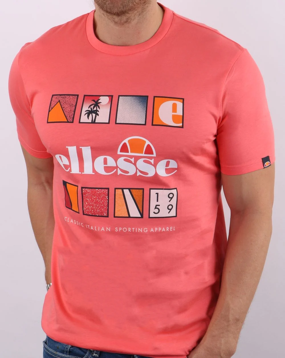 Ellesse Souscri T Shirt Coral - Image 3