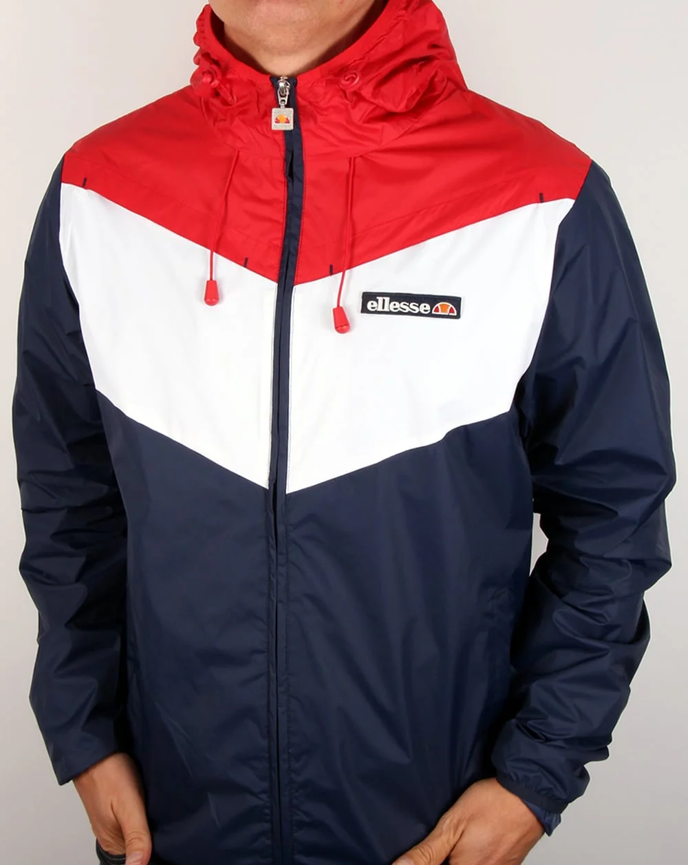 Ellesse Split Colours Windrunner Navy/red - Image 2