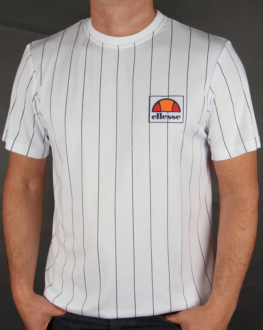 Ellesse Striped T-shirt White