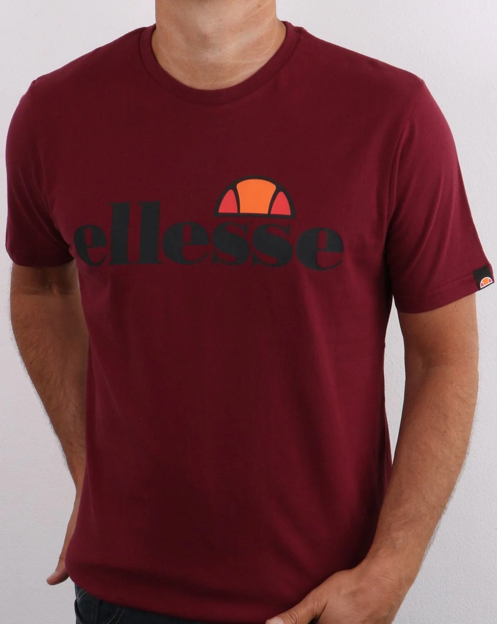 Ellesse T Shirt Burgundy - Image 3