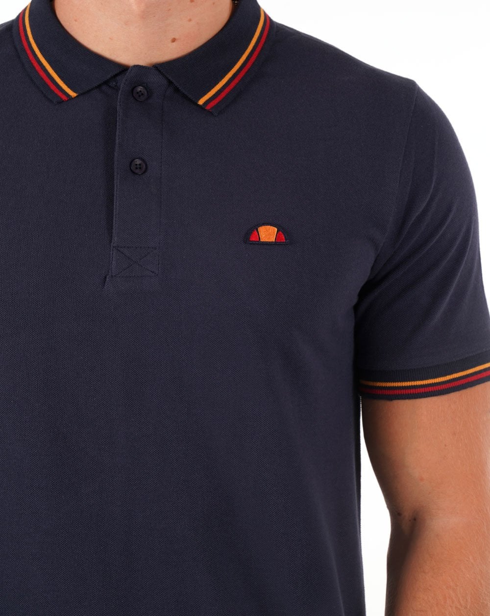 Ellesse Tipped Polo Shirt Navy - Image 2