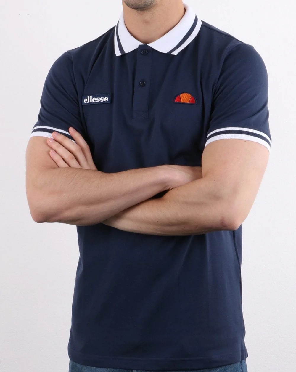 Ellesse Tipped Polo Shirt Navy - Image 3