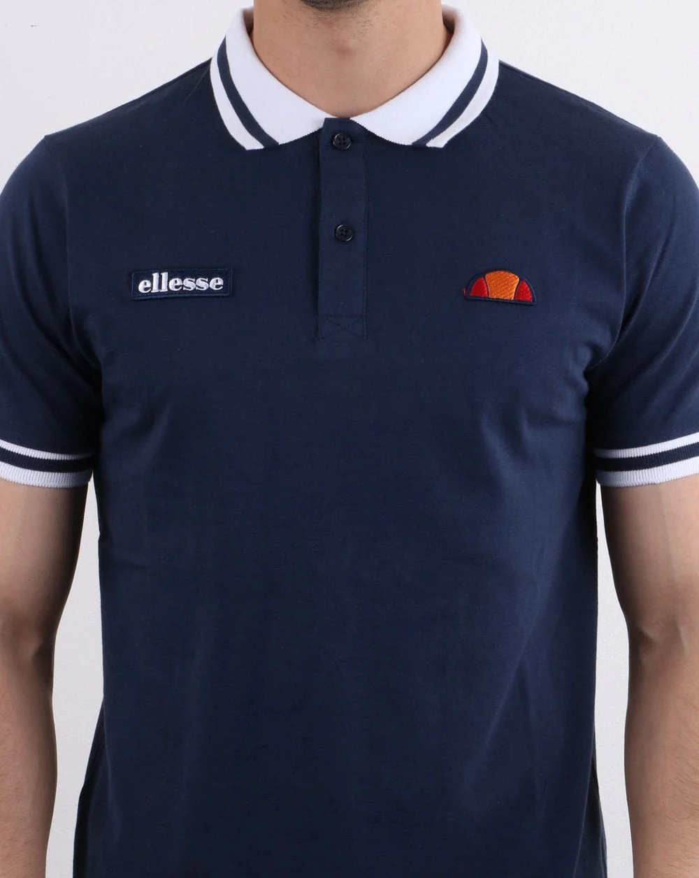 Ellesse Tipped Polo Shirt Navy - Image 4
