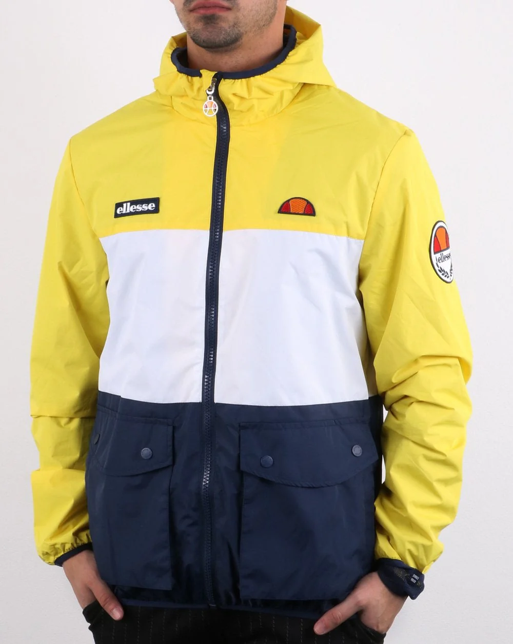 Ellesse Triple Jacket Yellow White Navy
