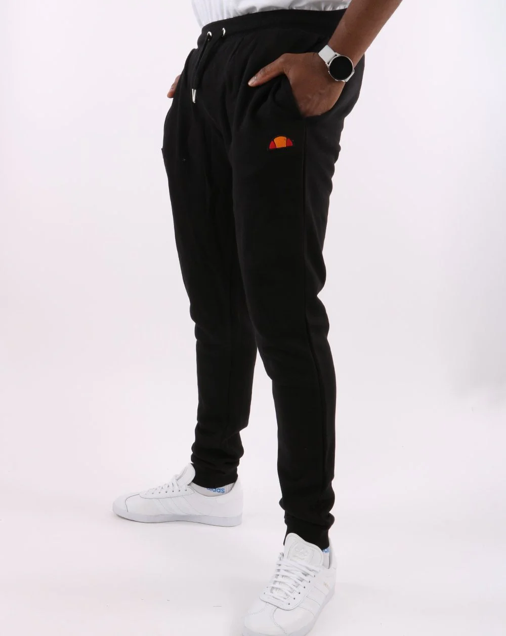 Ellesse Twin Badge Jog Pants Black - Image 3