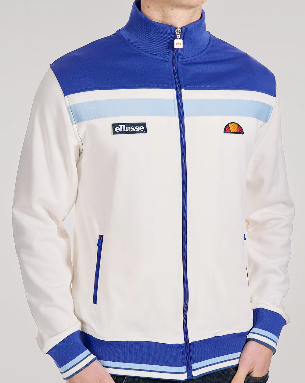 Ellesse Vignola Track Top Off White/Blue - Image 4