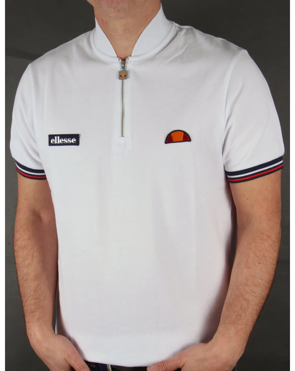 Ellesse Vipiteno Zipped T-shirt White - Image 3