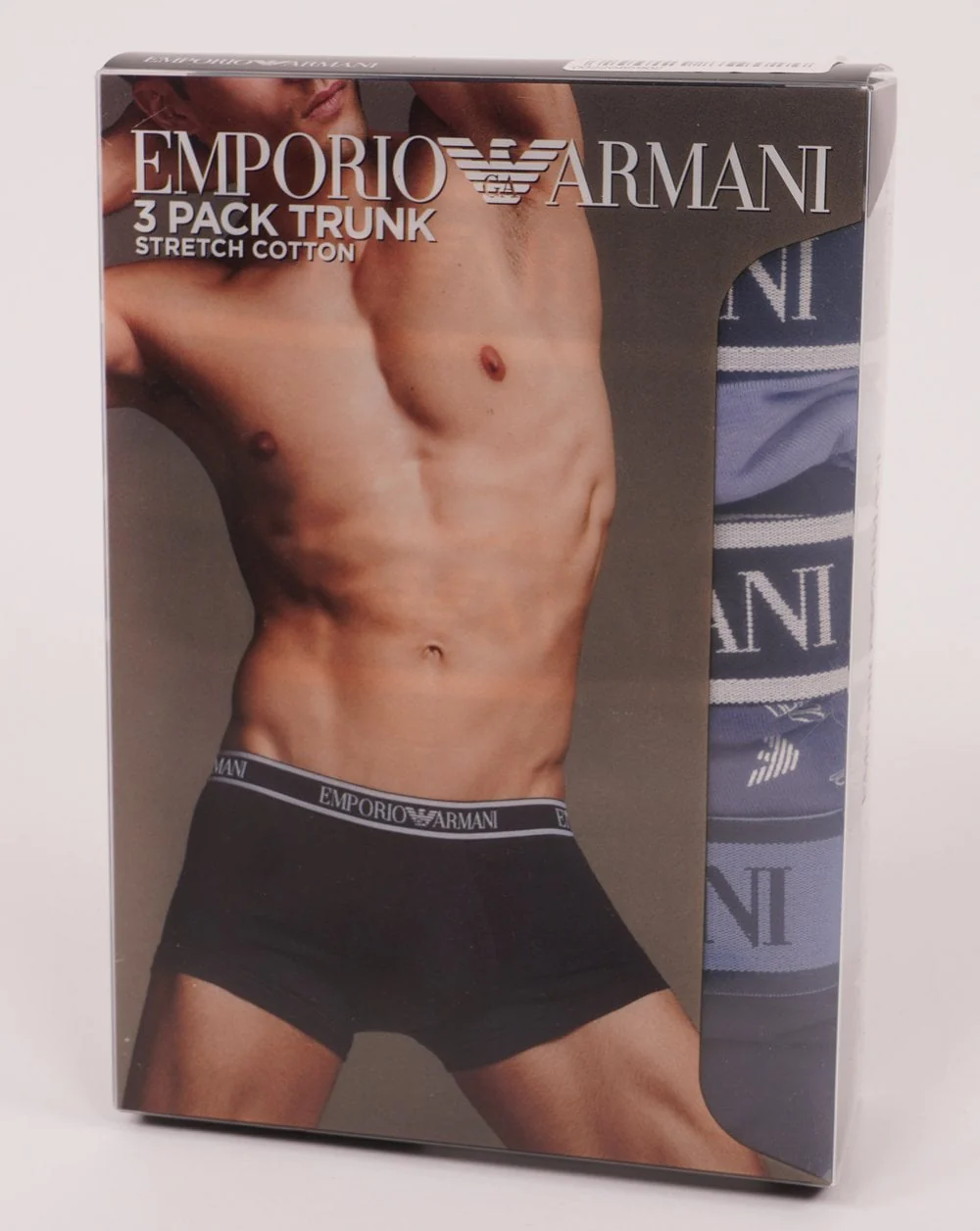Emporio Armani 3 Pack Boxer Shorts Blue/Oxford/Indigo - Image 2
