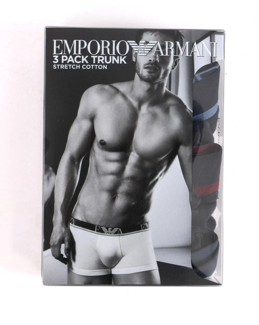 Emporio Armani 3 Pack Boxer Shorts Marine/Red/Multi - Image 2