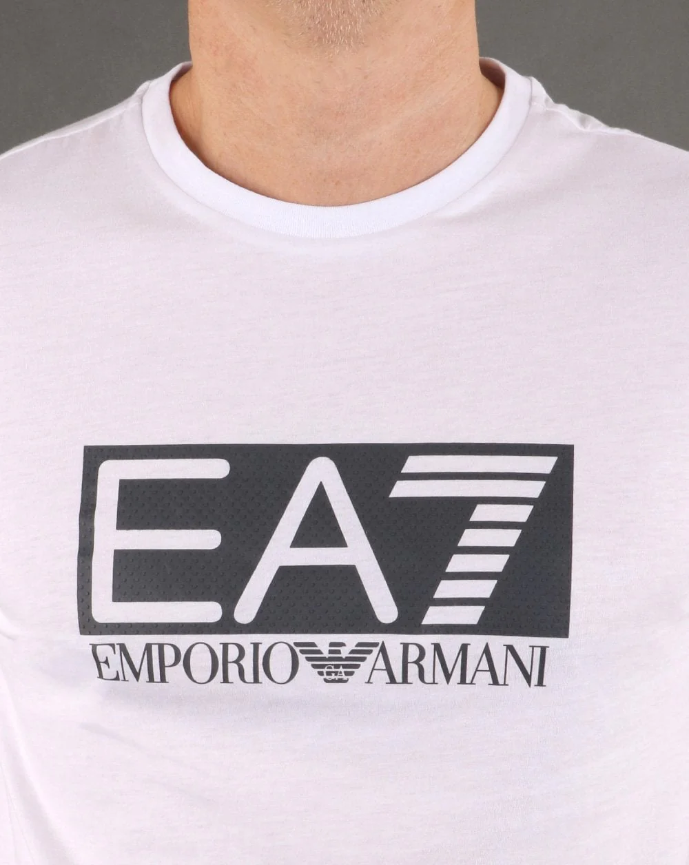 Emporio Armani EA7 Box Logo Tee White - Image 3
