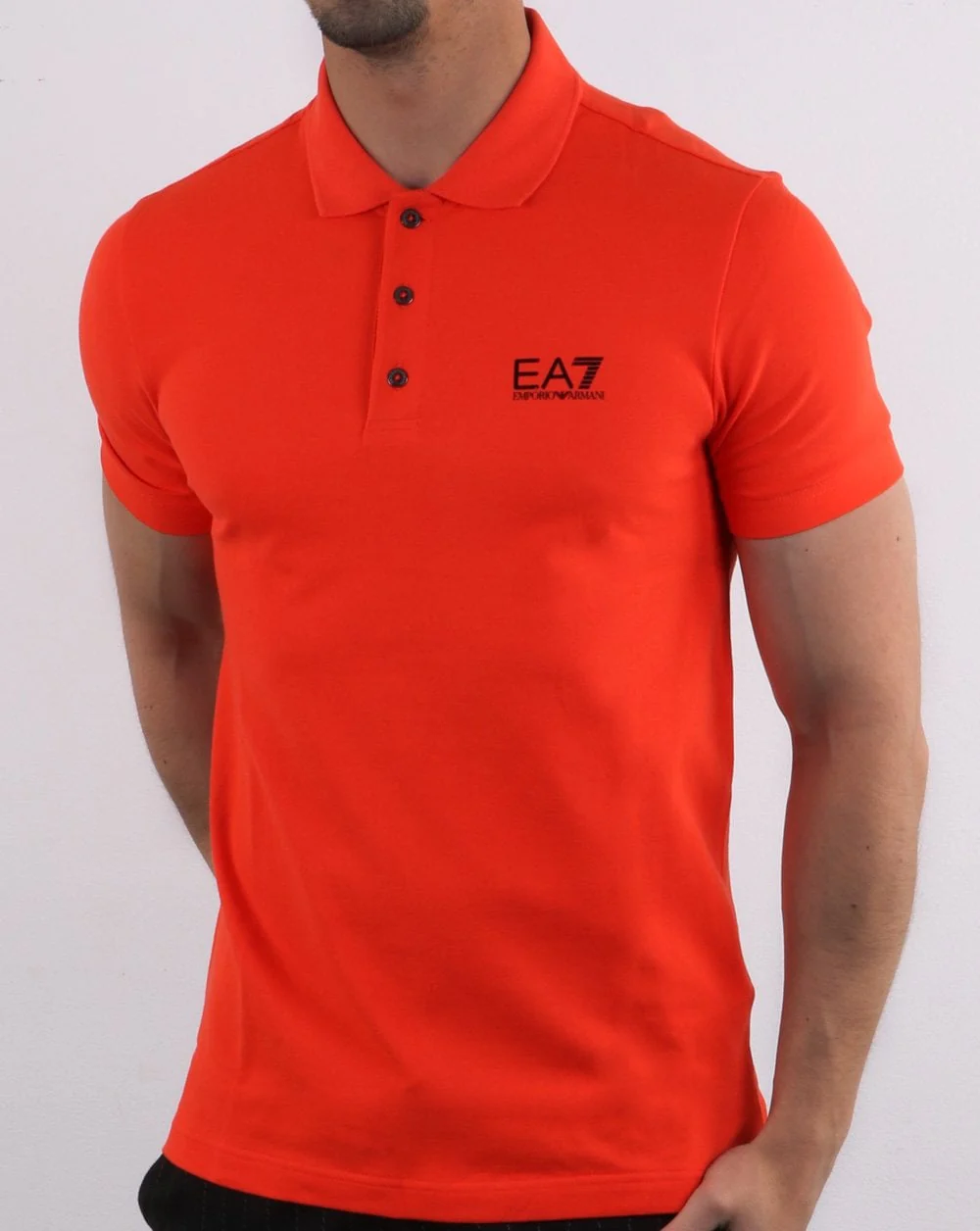 Emporio Armani EA7 Core Logo Pique Polo Shirt Grenadine - Image 2