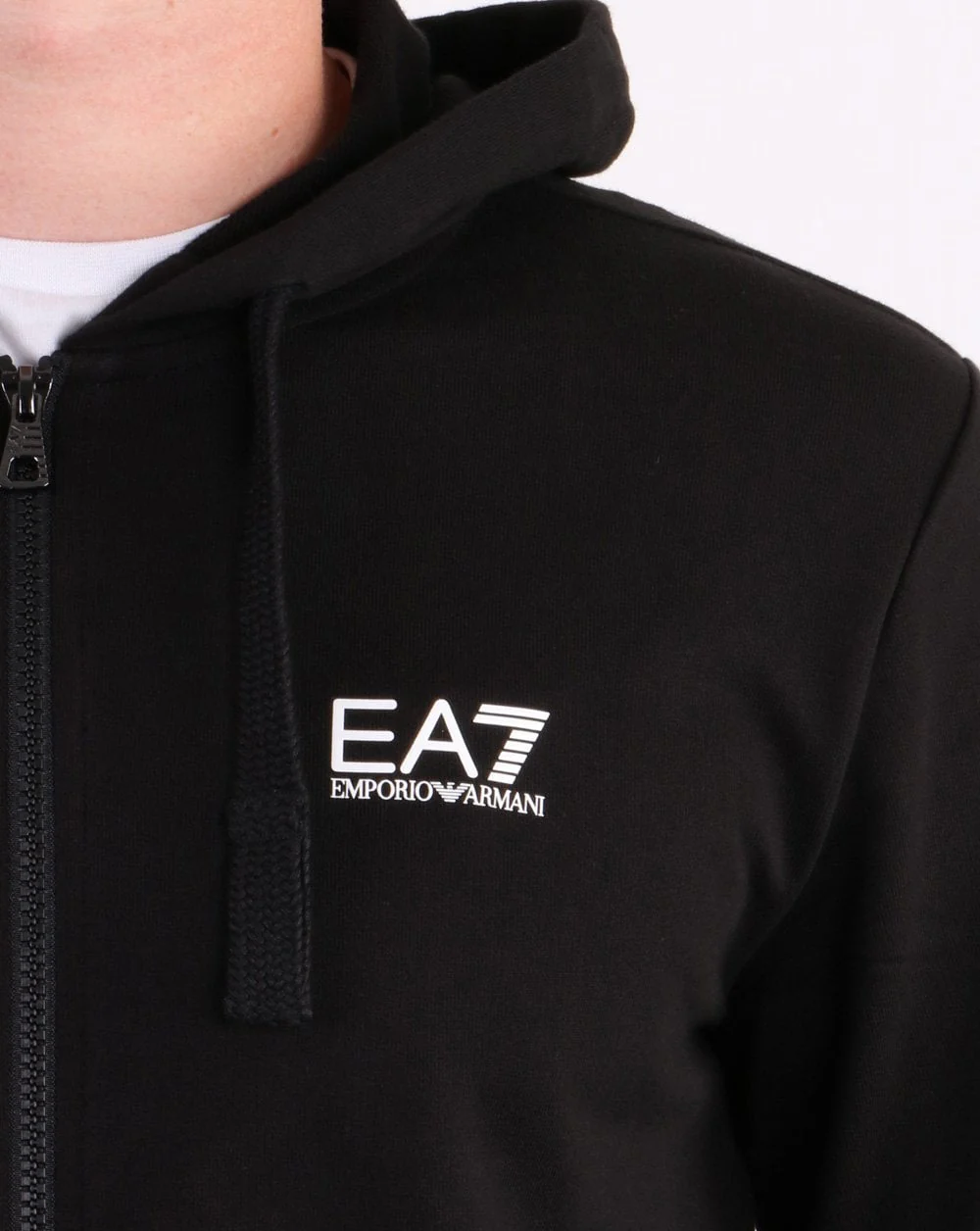 Emporio Armani EA7 Hoodie Black/White - Image 4