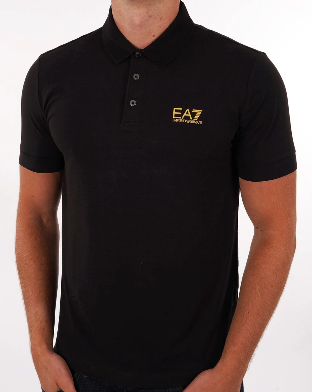 Emporio Armani EA7 Polo Shirt Black/Gold