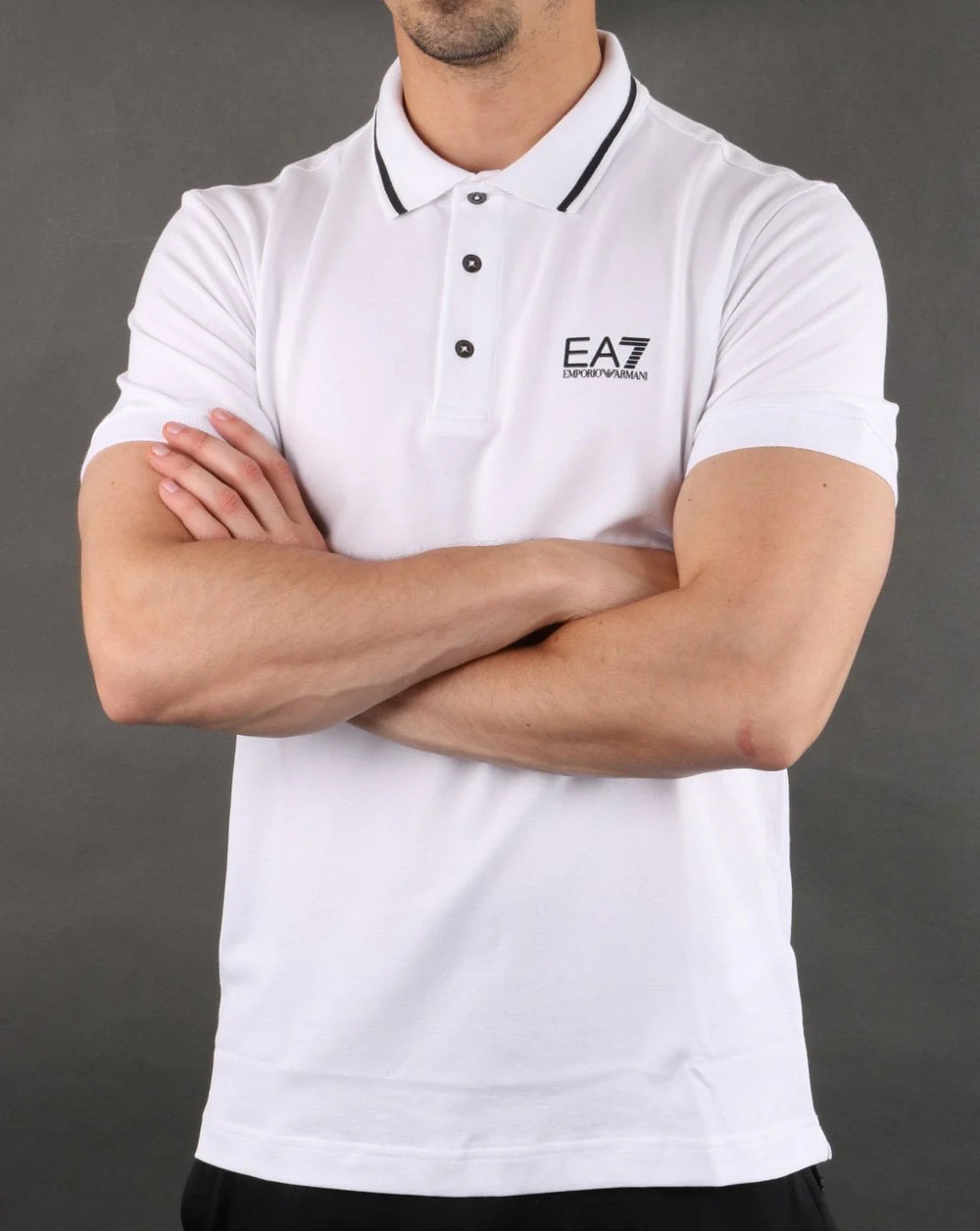 Emporio Armani EA7 Polo Shirt White - Image 3