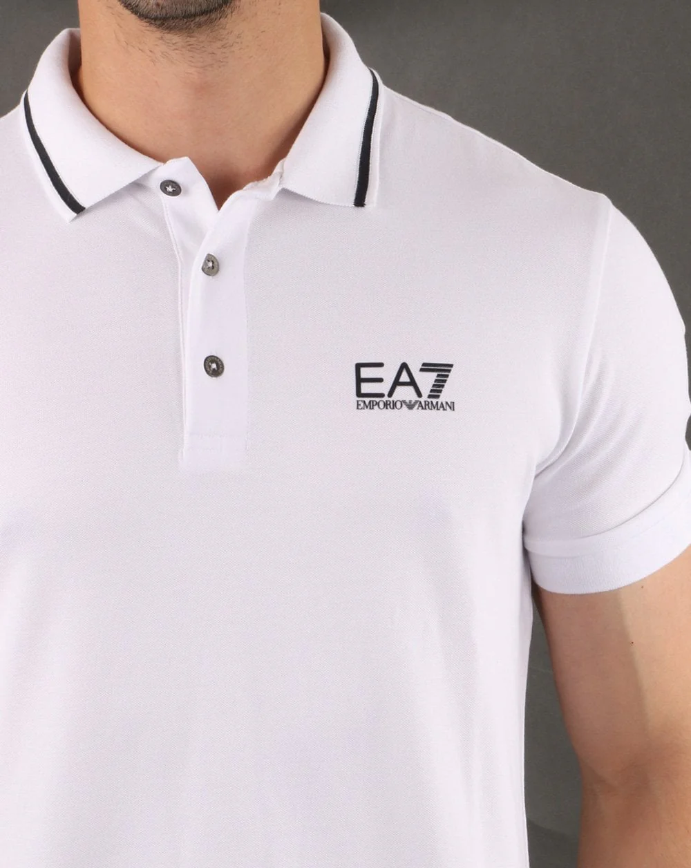 Emporio Armani EA7 Polo Shirt White - Image 4