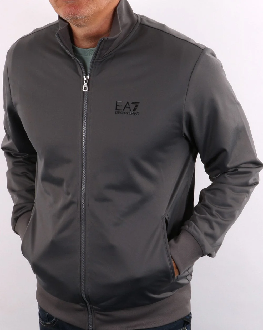 Emporio Armani EA7 Polyester Tracksuit Metal Grey - Image 2