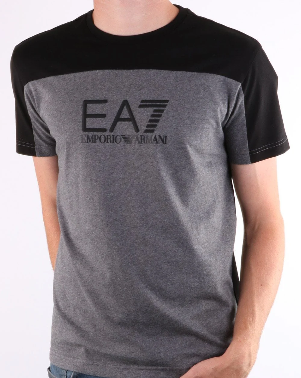 Emporio Armani EA7 T-shirt Dark Grey Marl - Image 2