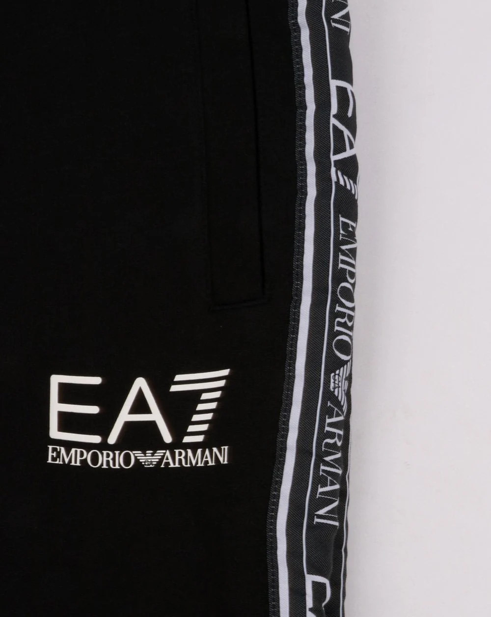 Emporio Armani EA7 Taped Track Pants Black - Image 2