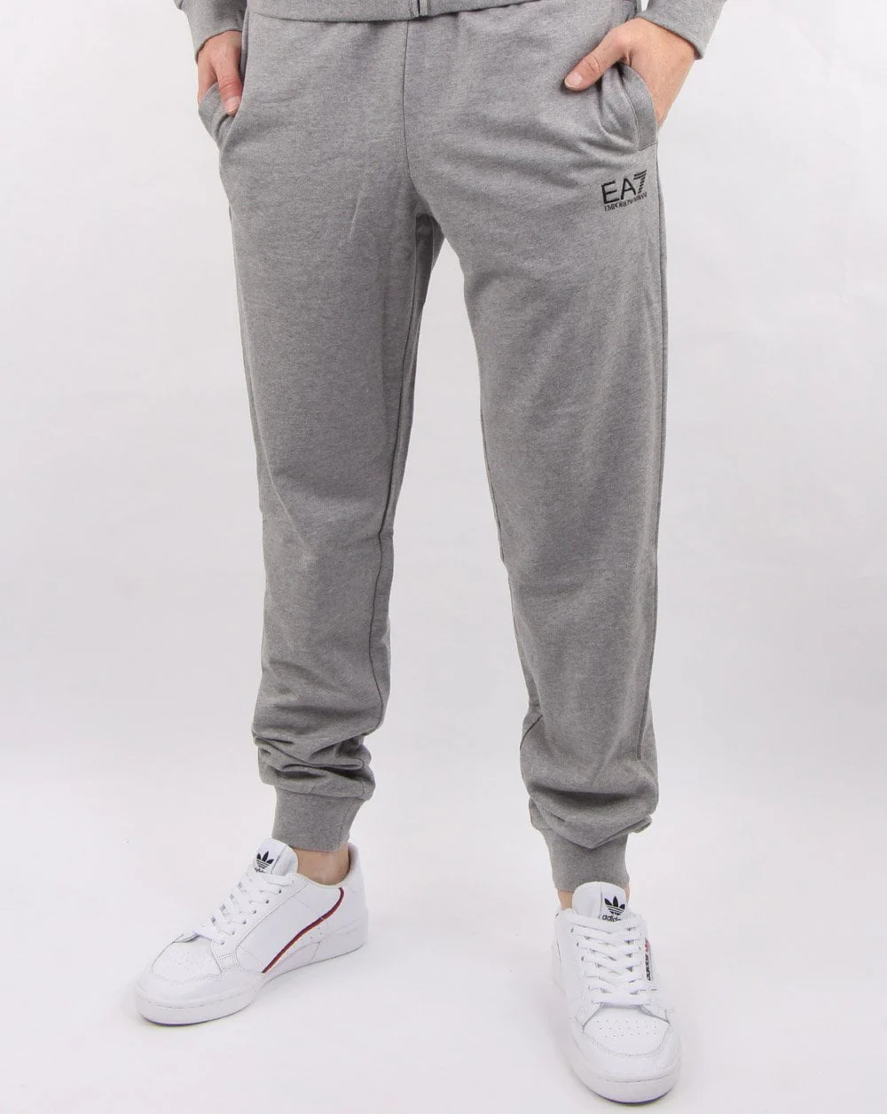Emporio Armani EA7 Track Pants Medium Grey Melange - Image 4