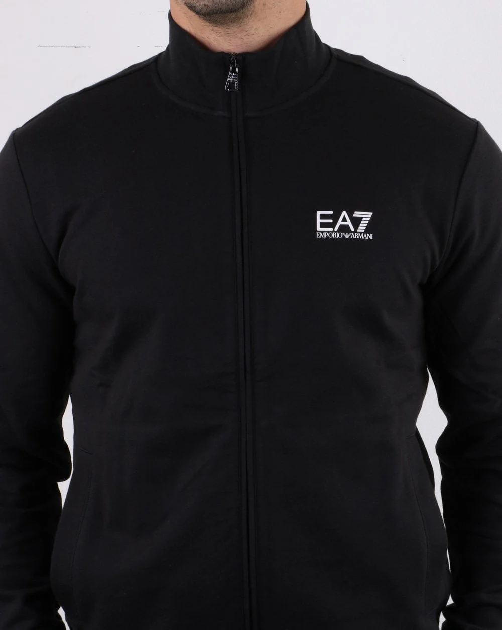 Emporio Armani EA7 Track Top Black - Image 4
