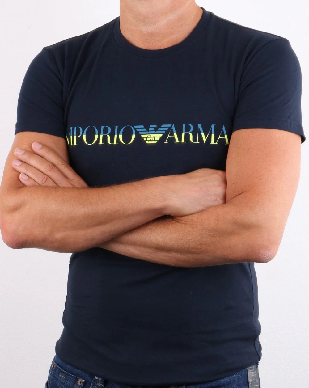 Emporio Armani Fashion Waistband T-shirt Navy - Image 2