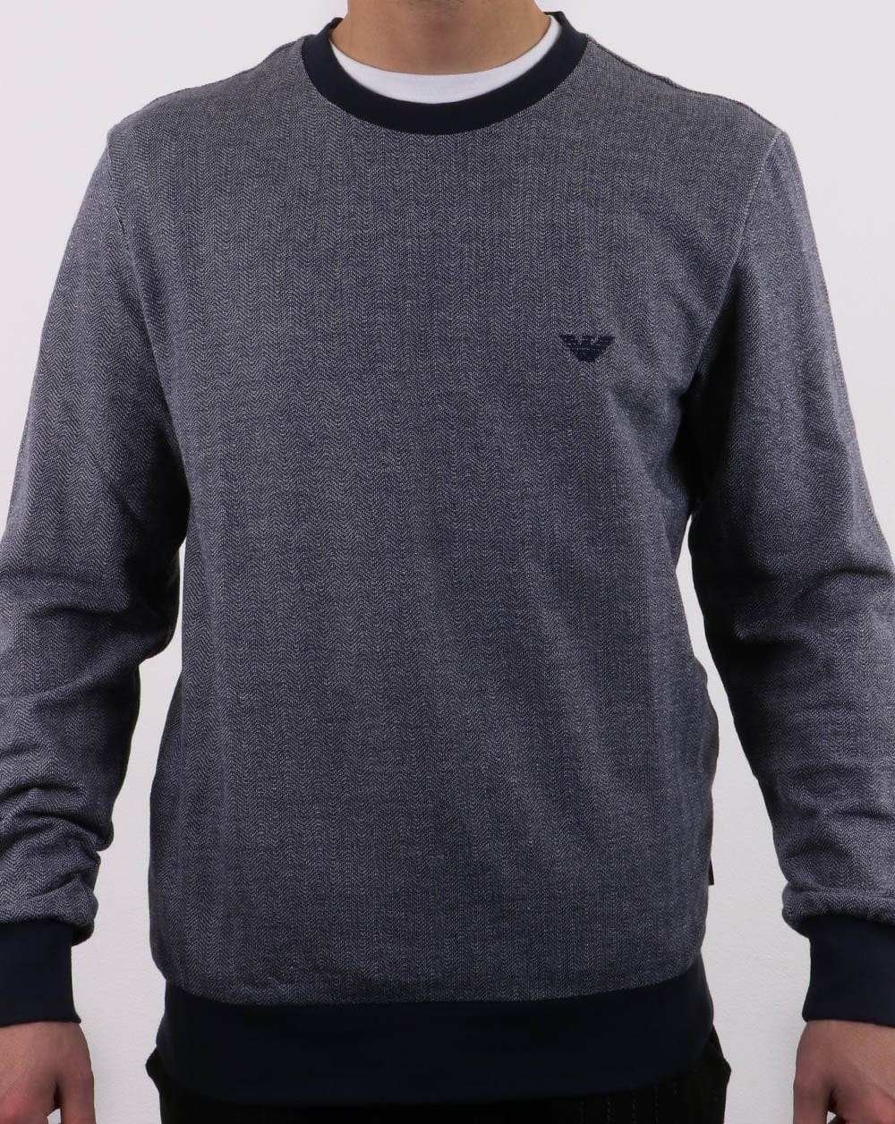 Emporio Armani Sweatshirt Blue and Grey - Image 3