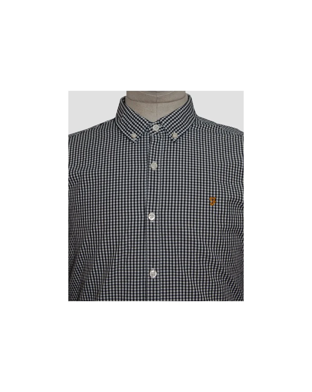 Farah Argyle Shirt Navy - Image 4