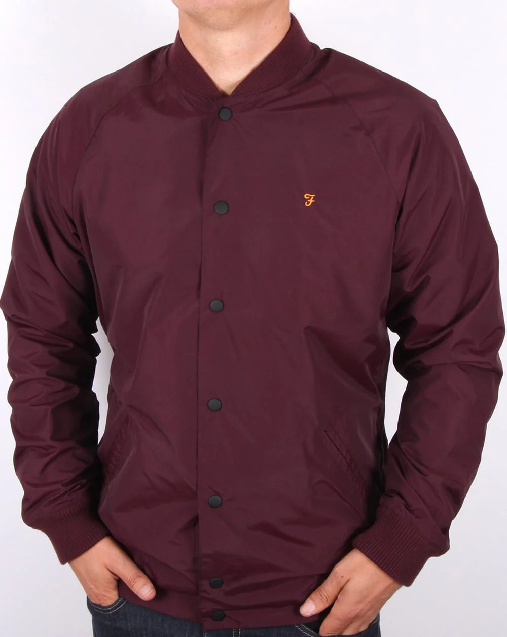 Farah Bellinger Bomber Jacket Bordeaux