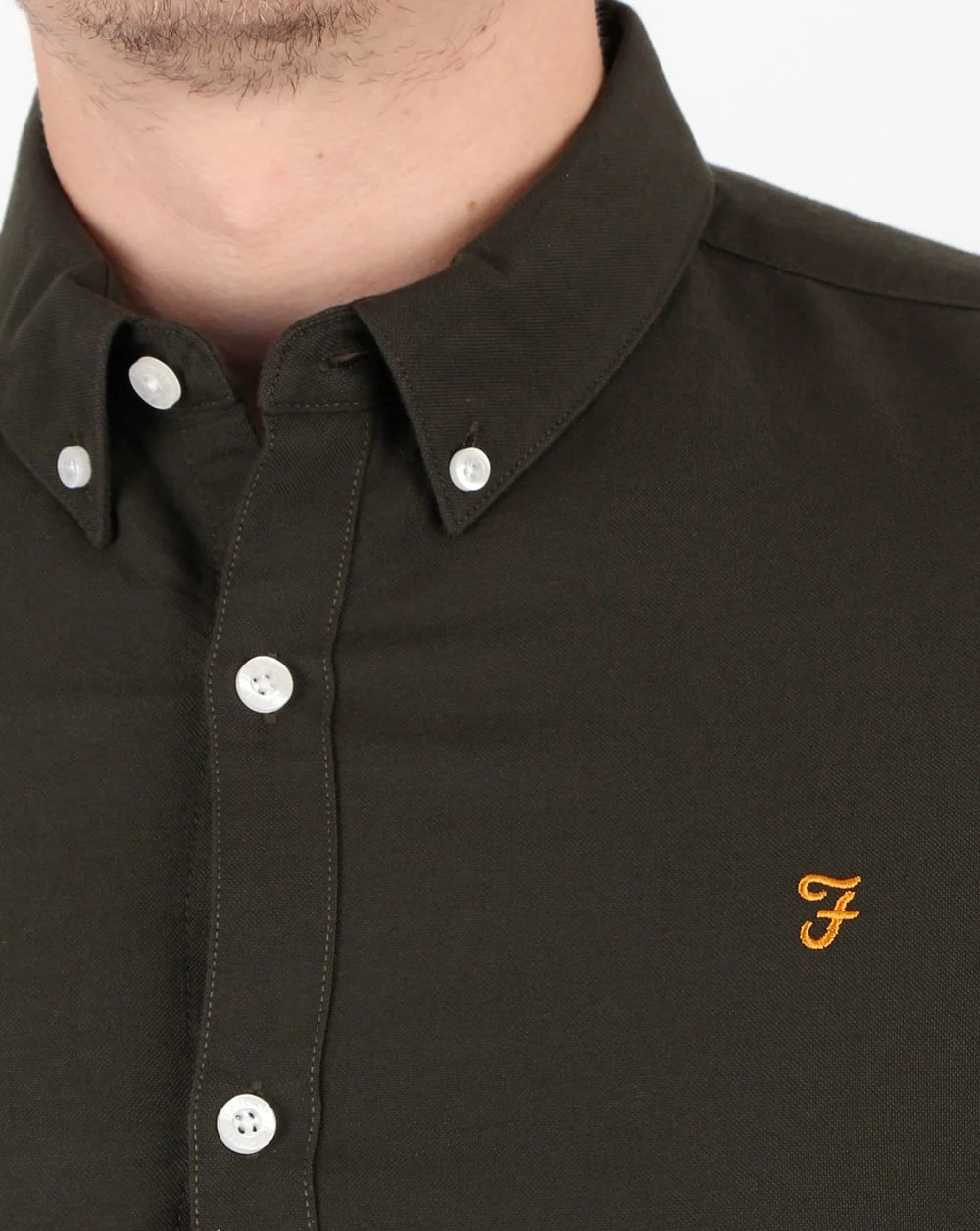 Farah Brewer Long Sleeve Shirt Evergreen - Image 2
