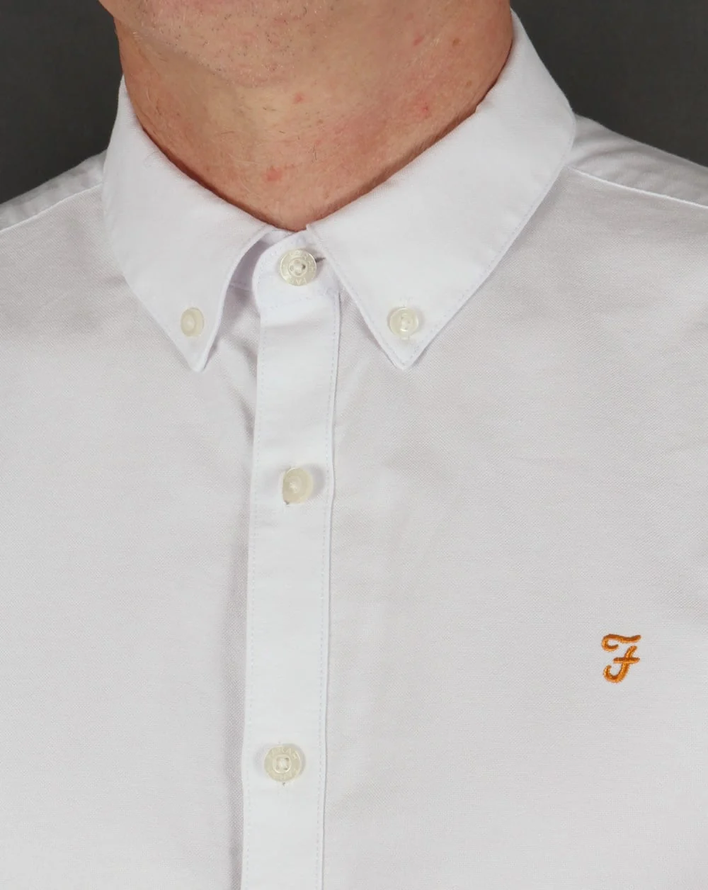 Farah Brewer Short Sleeve Shirt White - Image 2
