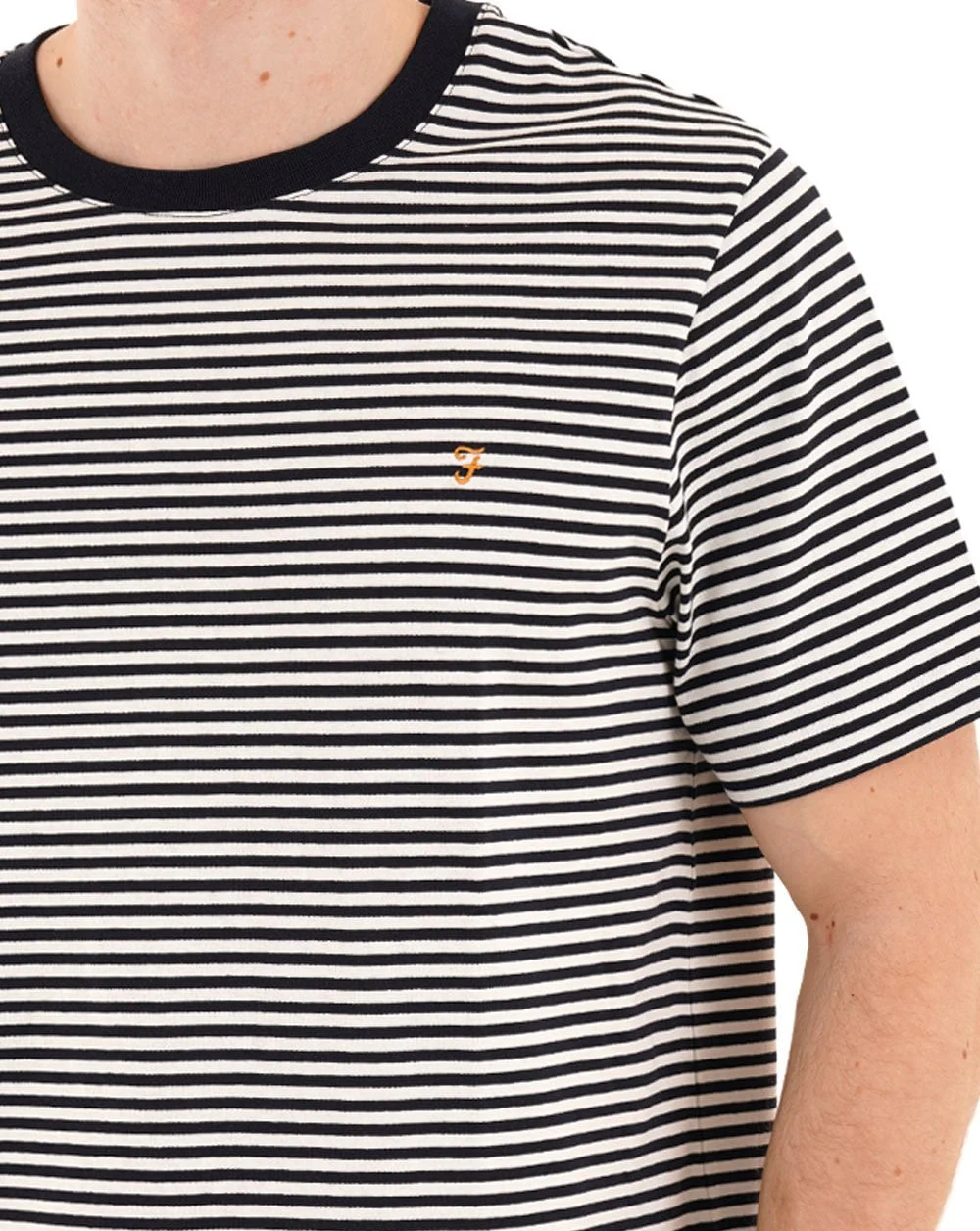 Farah Castle Striped T Shirt True Navy - Image 2