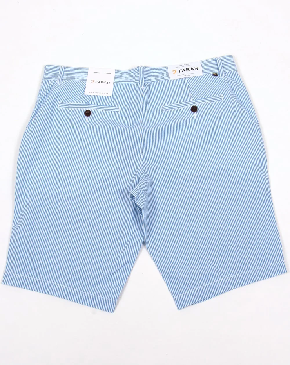 Farah Hawking Stripe Shorts White/Blue - Image 4