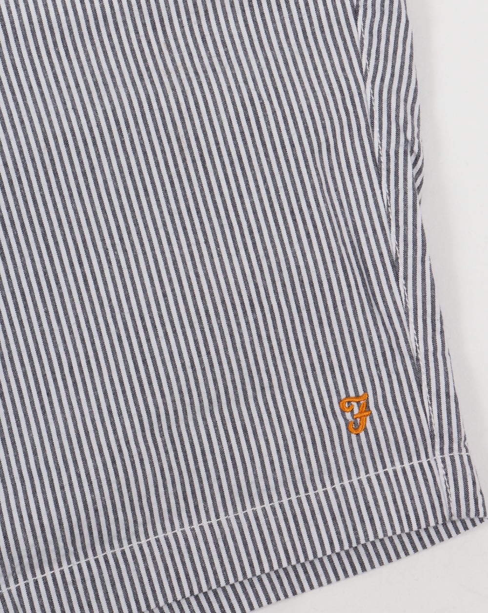 Farah Hawking Stripe Shorts White/Navy - Image 3
