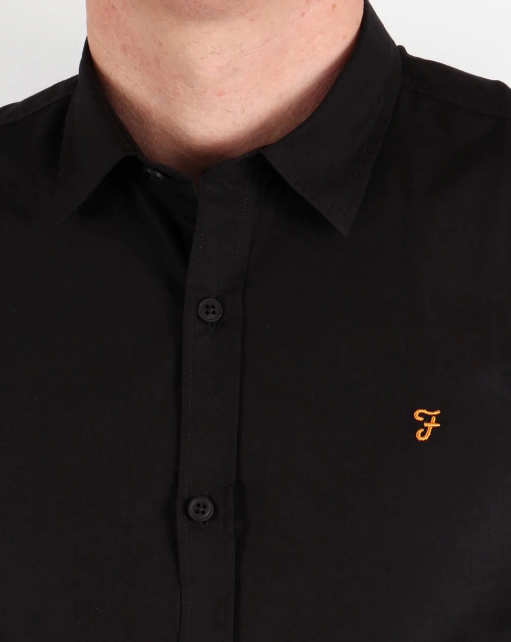 Farah Larch Slim Fit Shirt Black - Image 2