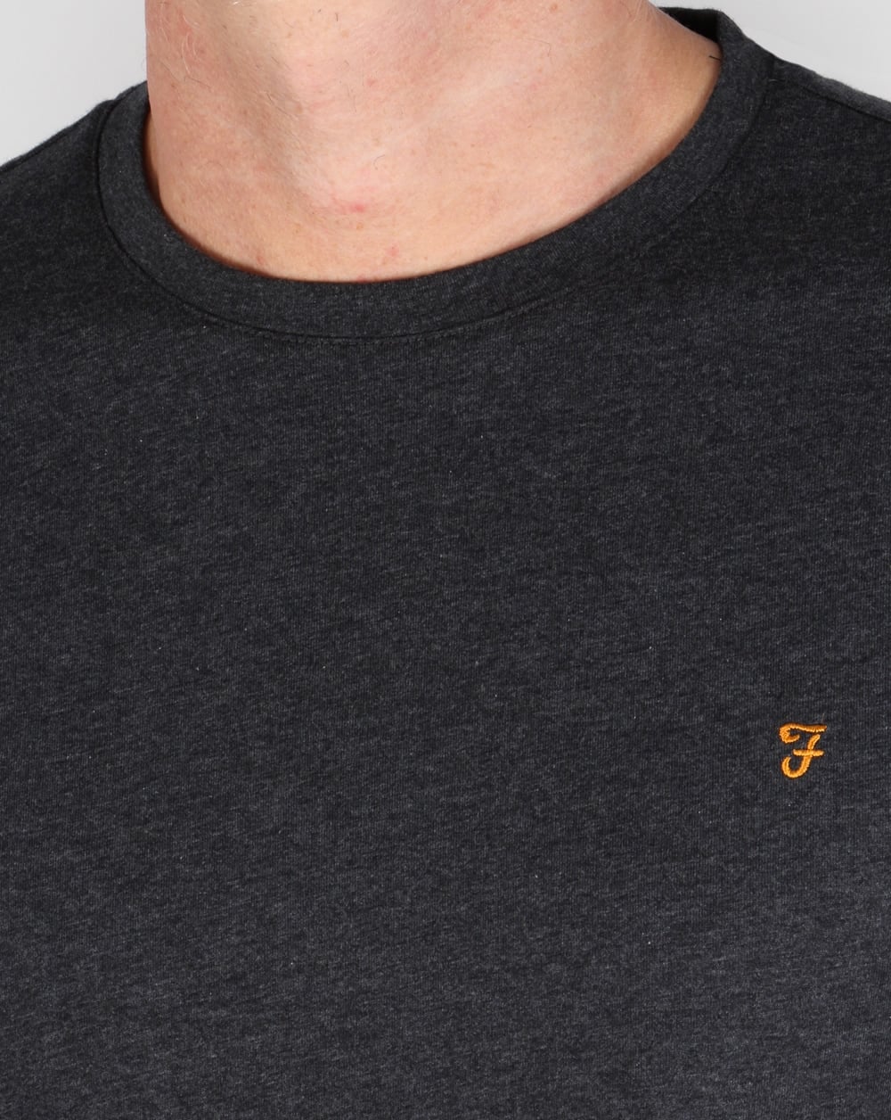 Farah Long Sleeve Denny Logo T-shirt Grey Marl - Image 2