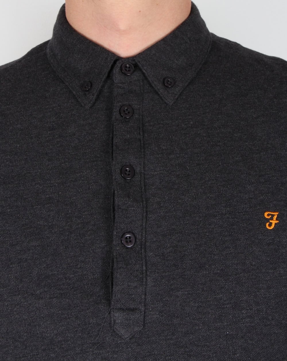 Farah Merriweather Polo Shirt Coal Grey - Image 2
