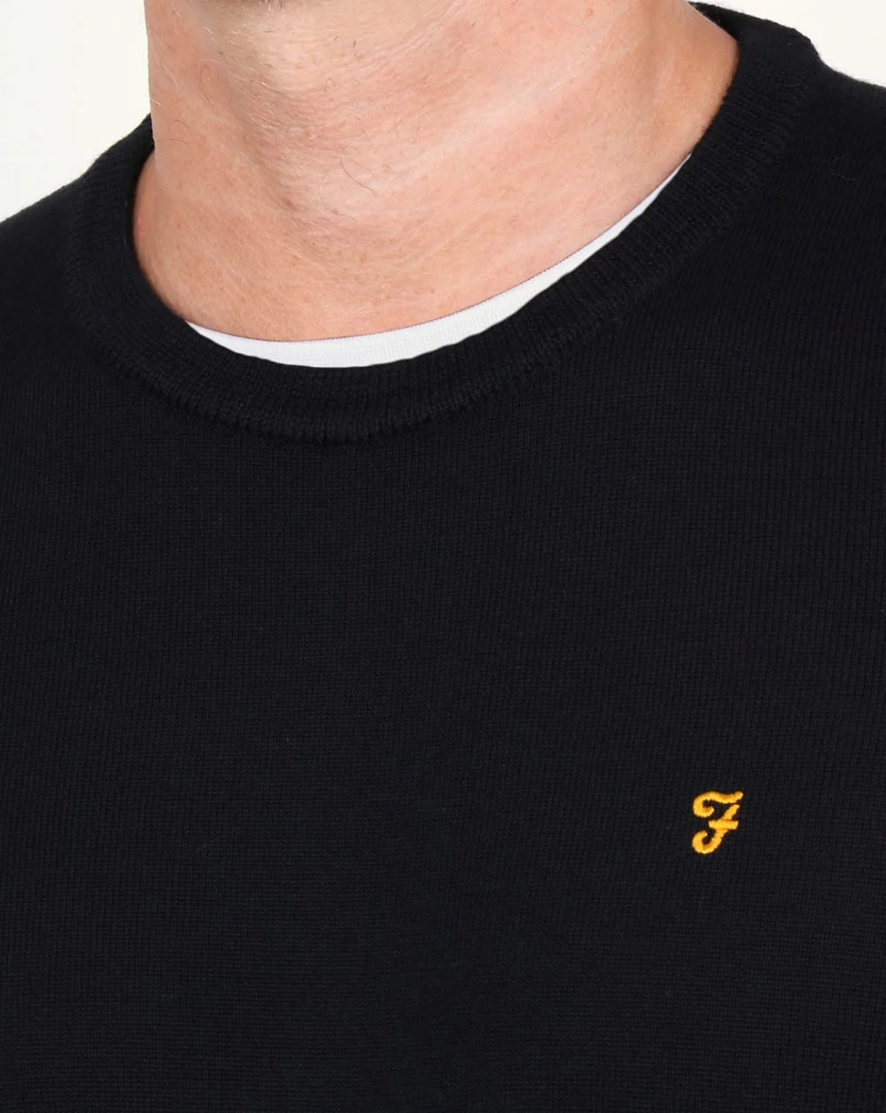 Farah Mullen Merino Jumper Black - Image 2