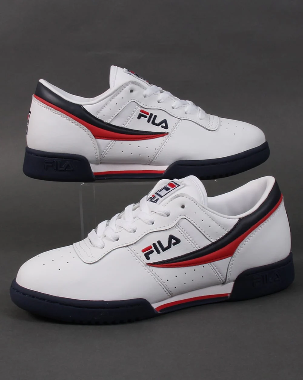 Fila Heritage Original Fitness Trainers White/Navy/Red