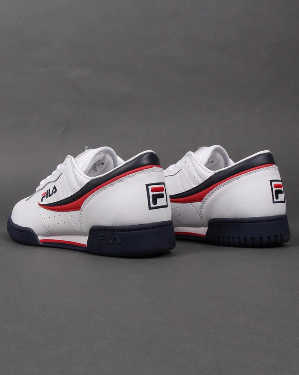 Fila Heritage Original Fitness Trainers White/Navy/Red - Image 3