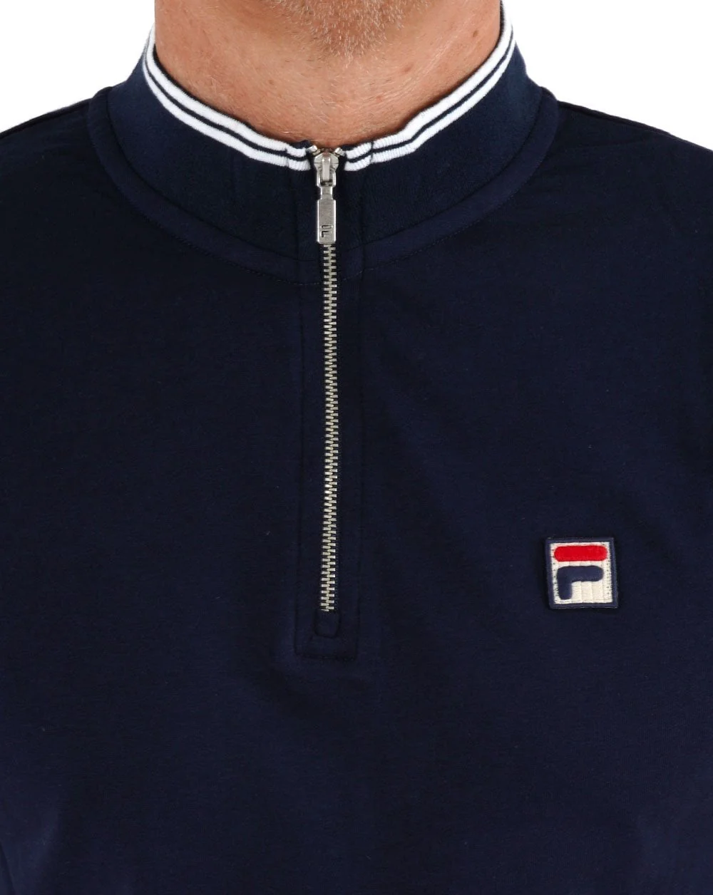 Fila Vintage 1/4 Zip Polo Navy - Image 3