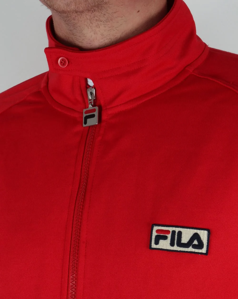 Fila Vintage 5 Stripe Track Top Red - Image 2