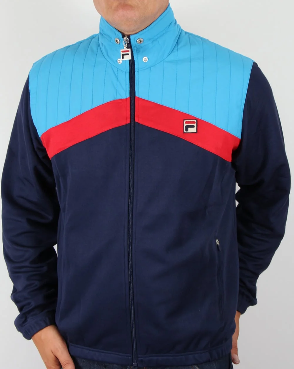 Fila Vintage Alpiaz Ski Track Top Navy/Blue/Red