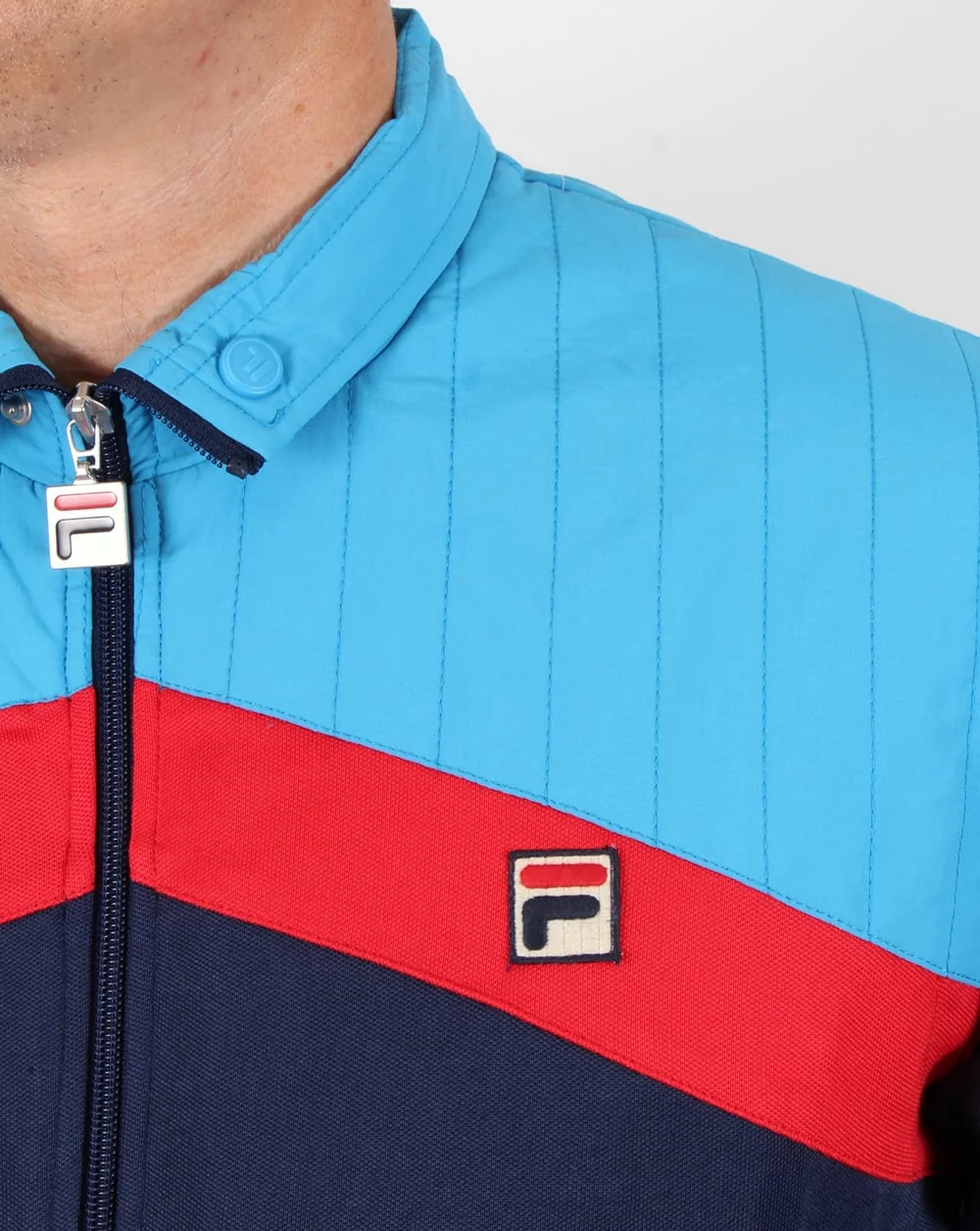 Fila Vintage Alpiaz Ski Track Top Navy/Blue/Red - Image 2