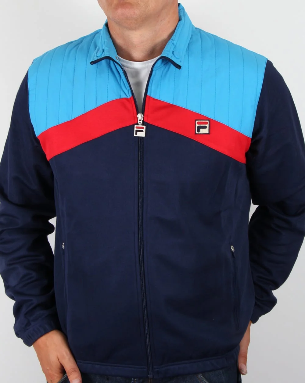 Fila Vintage Alpiaz Ski Track Top Navy/Blue/Red - Image 3