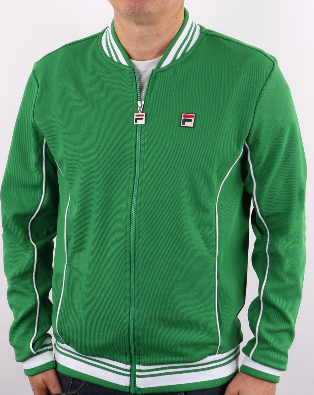 Fila Vintage Bara Track Top Green - Image 2
