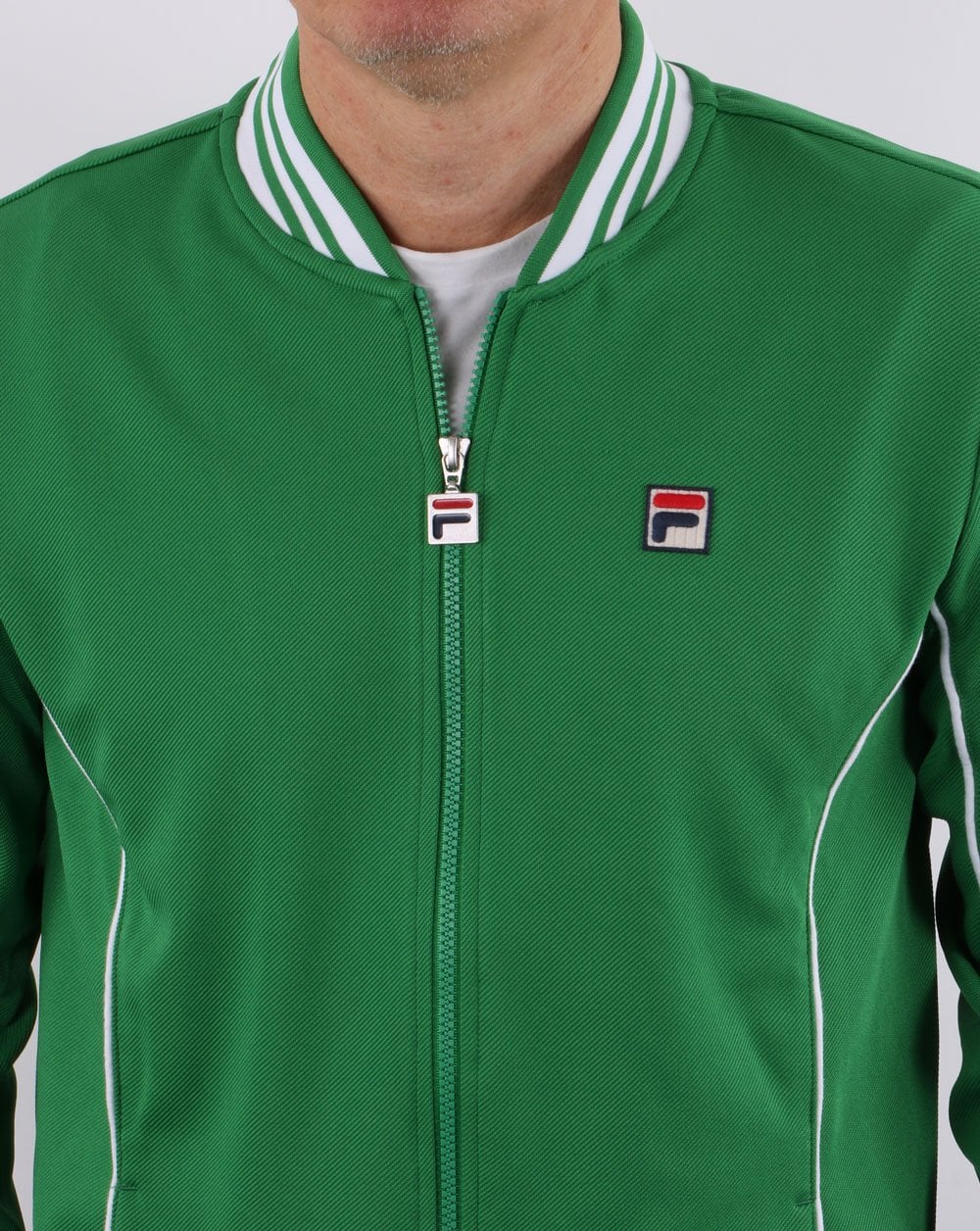 Fila Vintage Bara Track Top Green - Image 3