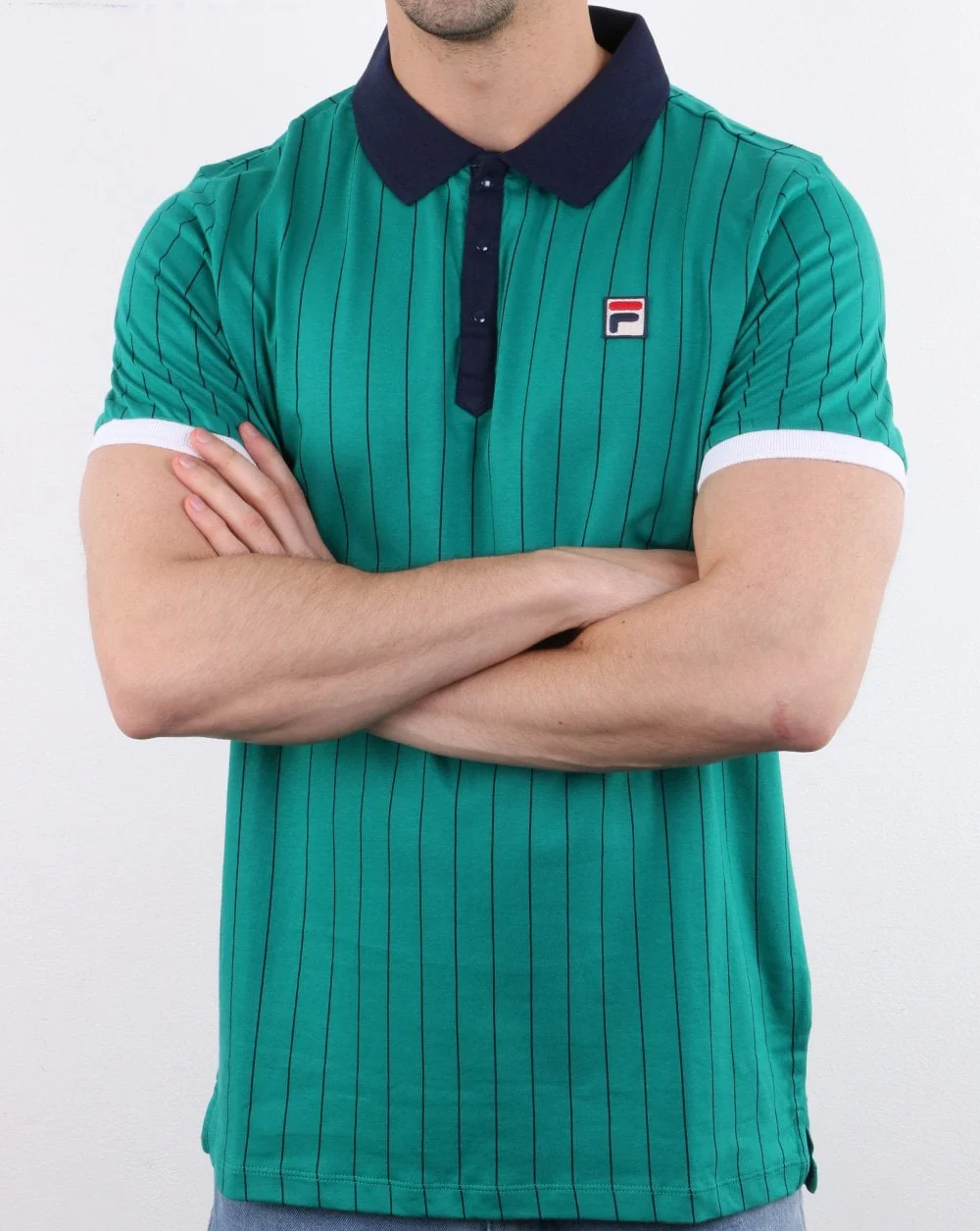 Fila Vintage BB1 Polo Shirt Green - Image 3
