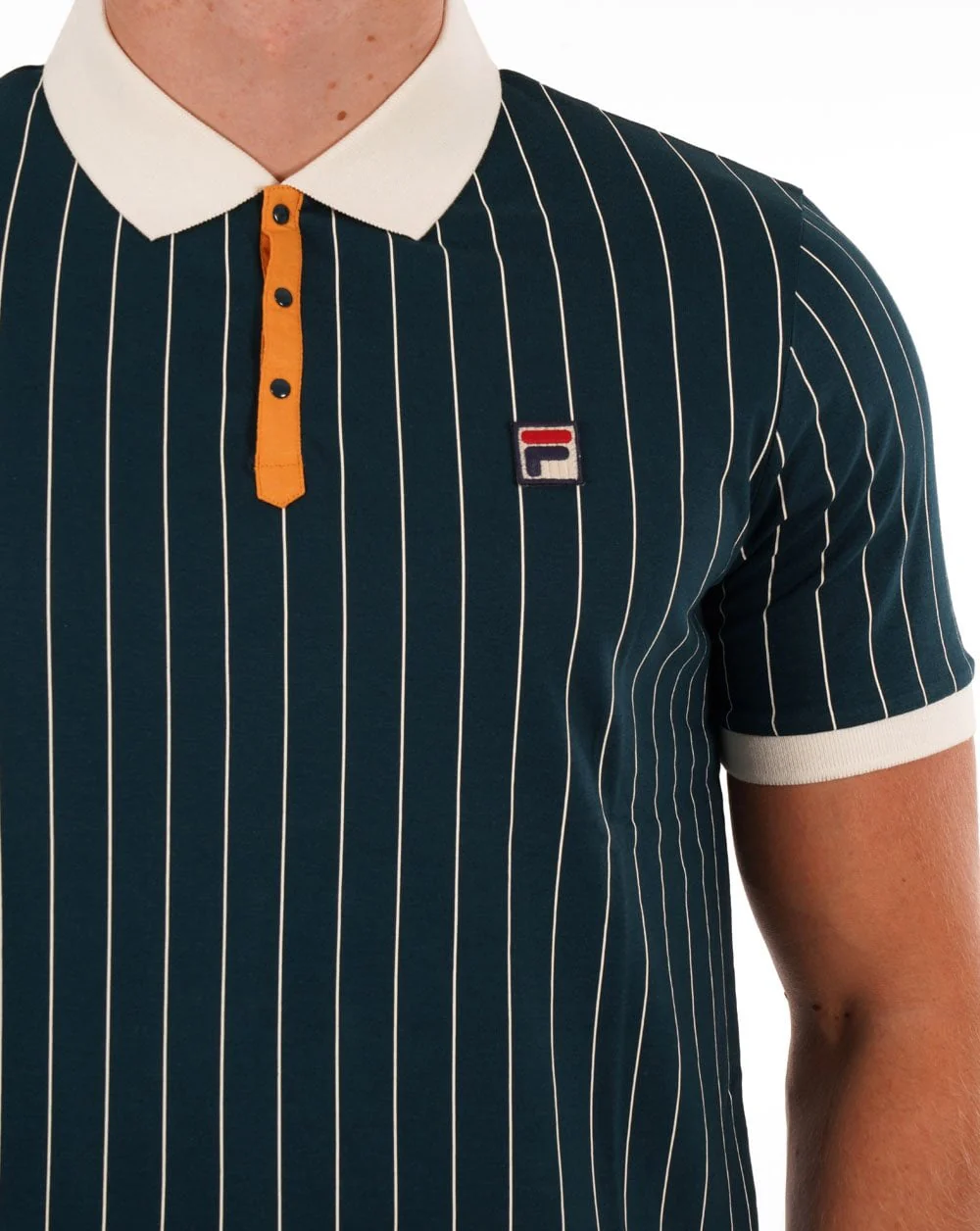 Fila Vintage BB1 Polo Shirt Green - Image 2
