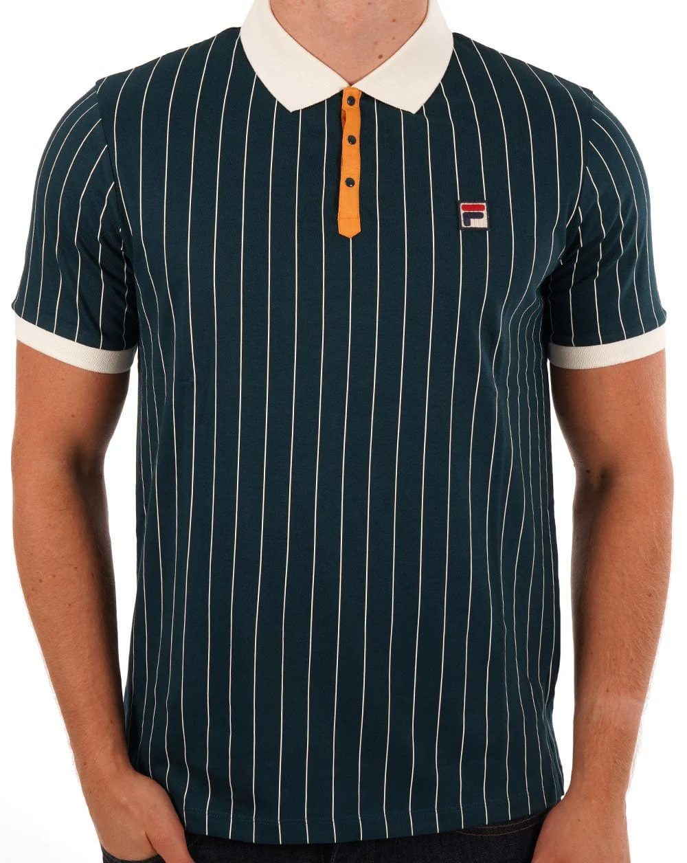 Fila Vintage BB1 Polo Shirt Green - Image 3