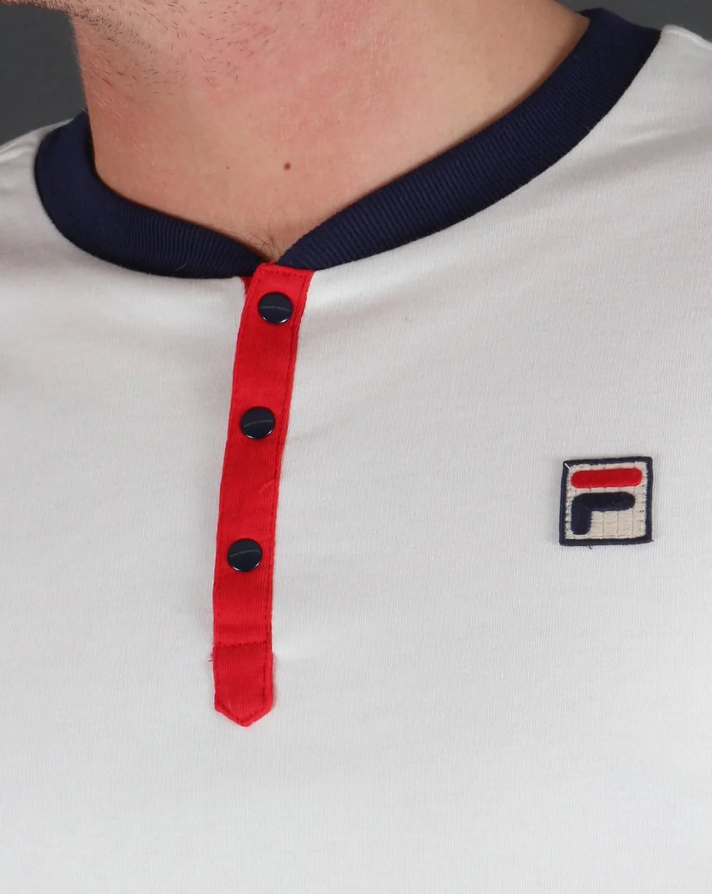 Fila Vintage Bertolucci Grandad T-shirt Gardenia - Image 2